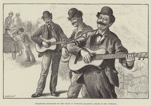 Músicos napolitanos na subida do Vesúvio (cruzeiro de iates no Victoria) de William Douglas Almond